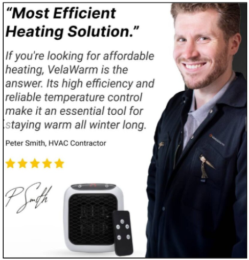 VelaWarm Heater Customer Review